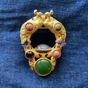 Natasha Stambouli Peacock Brooch